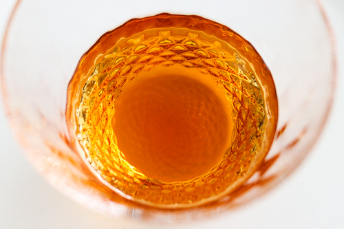 Home-made umeshu in glass