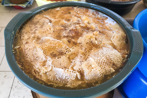 Honey in a market of Uzbekistan