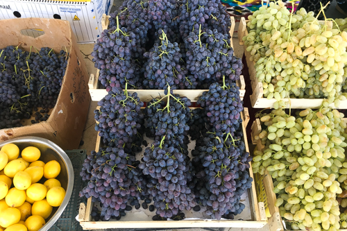 Grapes in a market of Uzbekistan