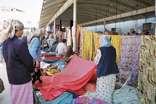 Fabric market in Xinjiang Uyghur Autonomous Region