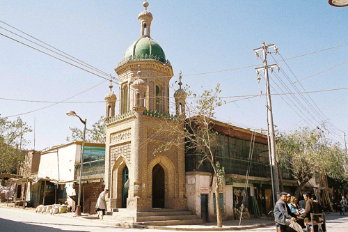 Mosque in historic Uyghur town in Xinjiang Uyghur Autonomous Region